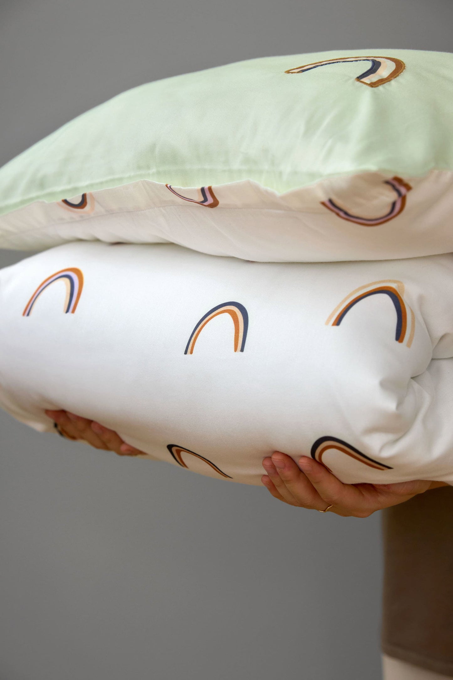 Lässig Bettwäsche Set Kinder Bio Baumwolle, Regenbogen, Grün Milky Lifestyle Bild