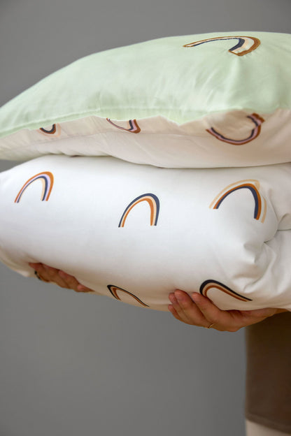 Lässig Bettwäsche Set Kinder Bio Baumwolle, Regenbogen, Grün Milky Lifestyle Bild