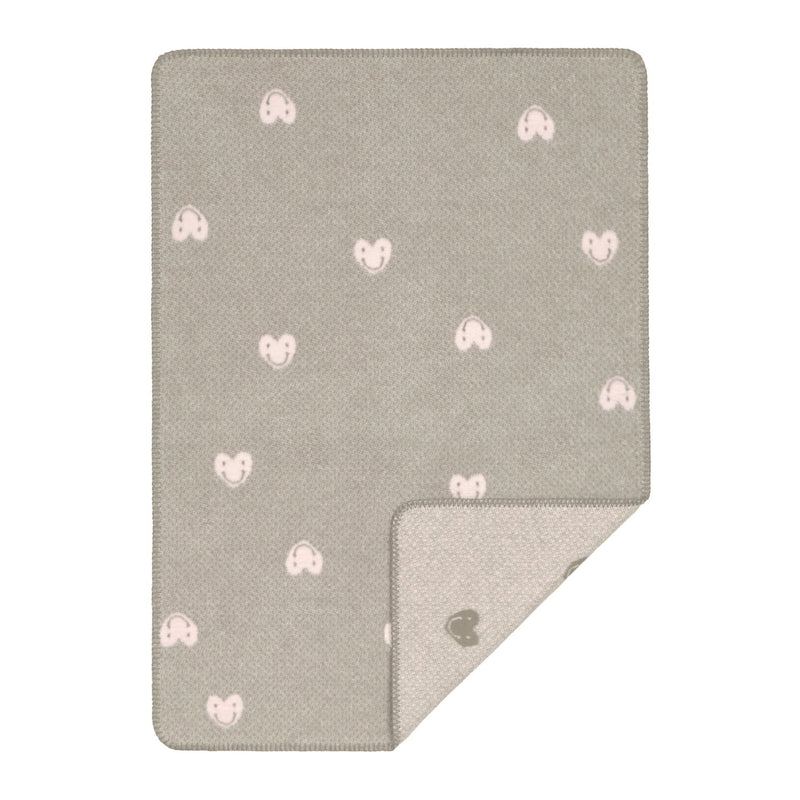 Babydecke Bio Baumwolle, Grau Rosa