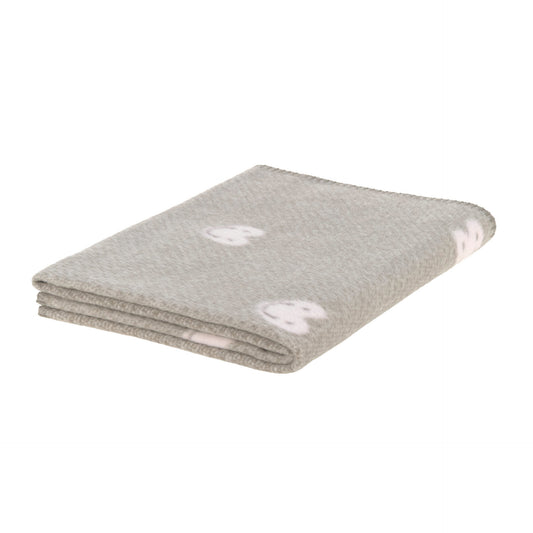 Lässig Babydecke Bio Baumwolle, Grau Rosa Detailansicht