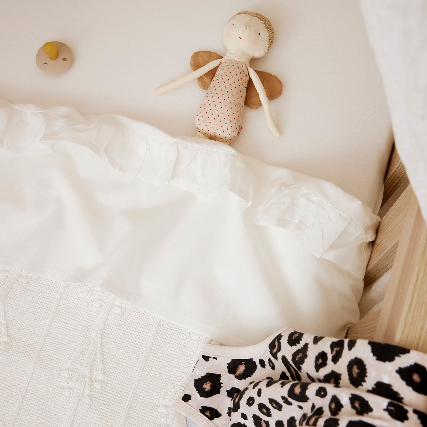 Meyco Bettlaken Ruffle Offwhite