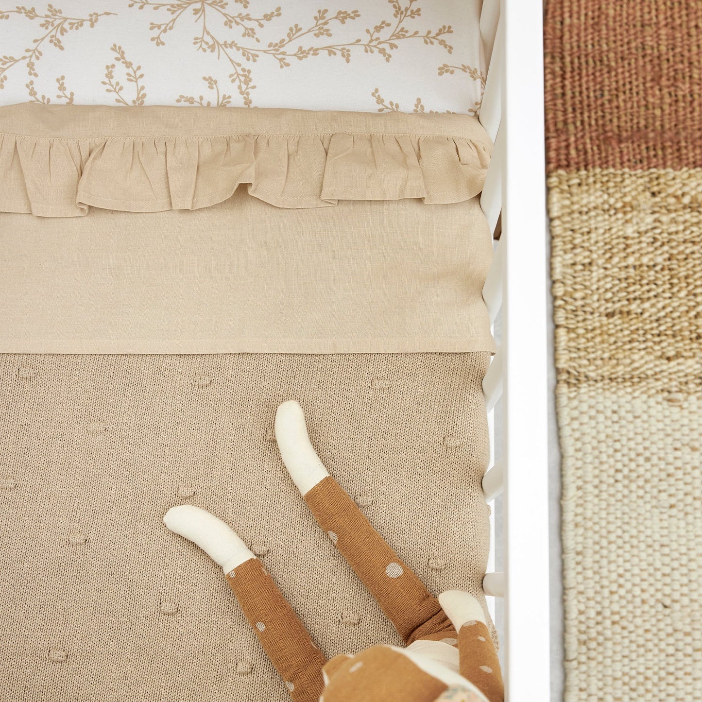 Meyco Bettlaken Ruffle Sand