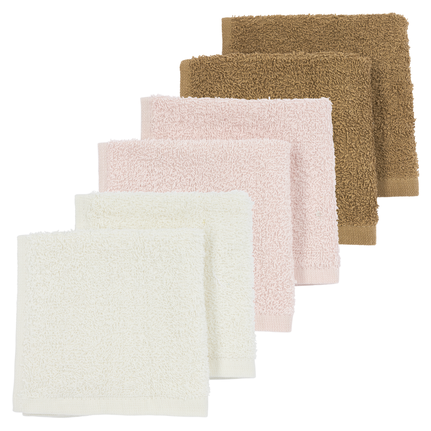 Meyco Spucktücher frottee Offwhite/Soft Pink/toffee Studio