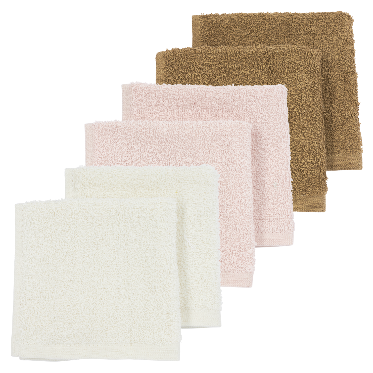 Meyco Spucktücher frottee Offwhite/Soft Pink/toffee Studio