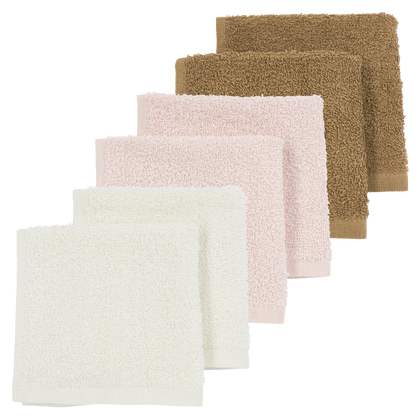 Meyco Spucktücher frottee Offwhite/Soft Pink/toffee