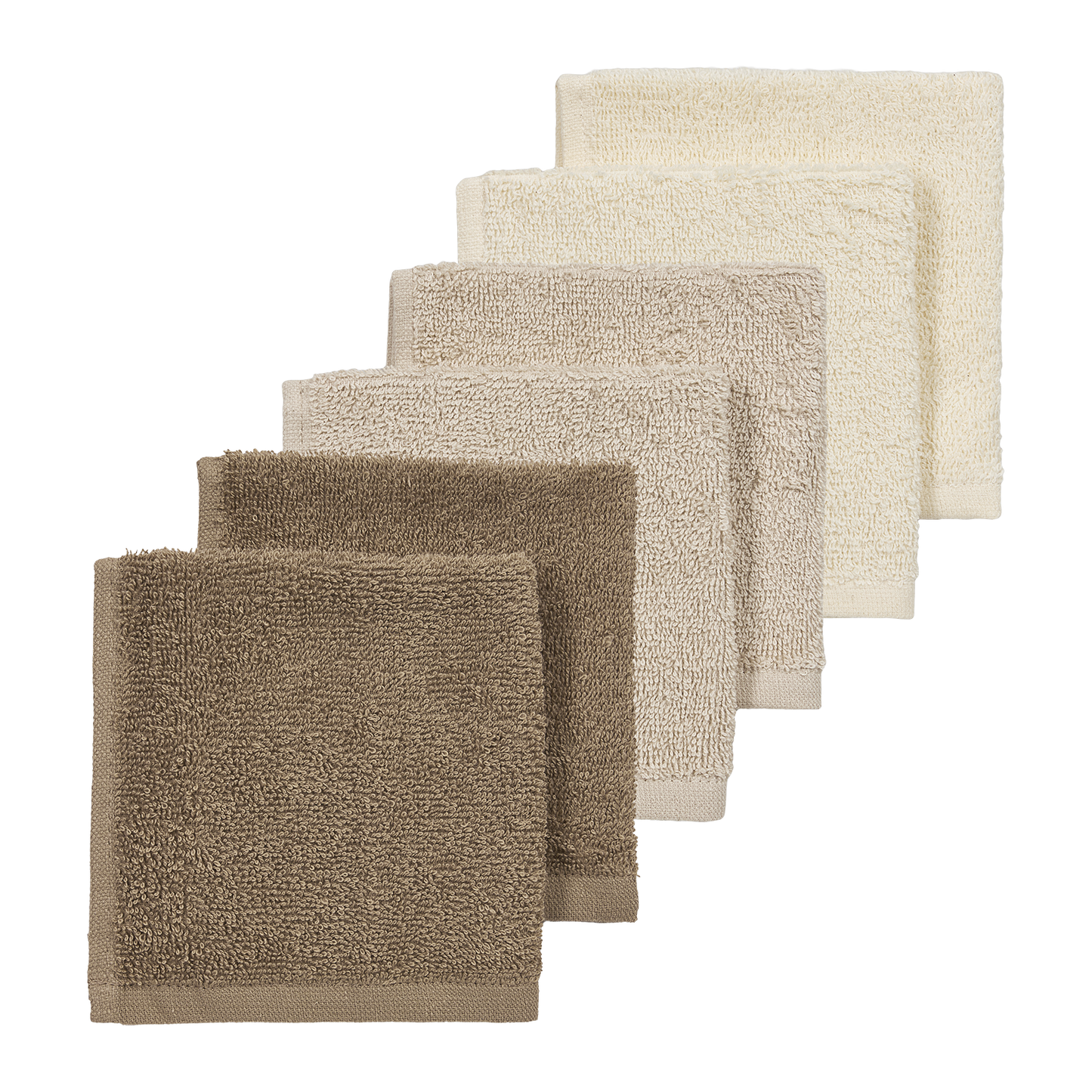 Meyco Spucktücher frottee Natural/Soft Sand/Taupe Studio