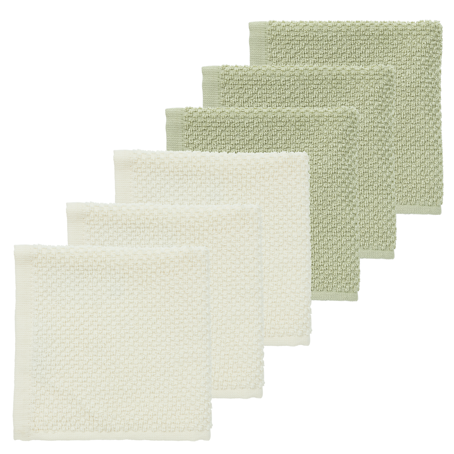 Meyco Spucktücher frottee Popcorn Natural/Soft Olive Studio