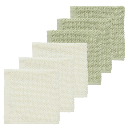 Meyco Spucktücher frottee Popcorn Natural/Soft Olive Studio