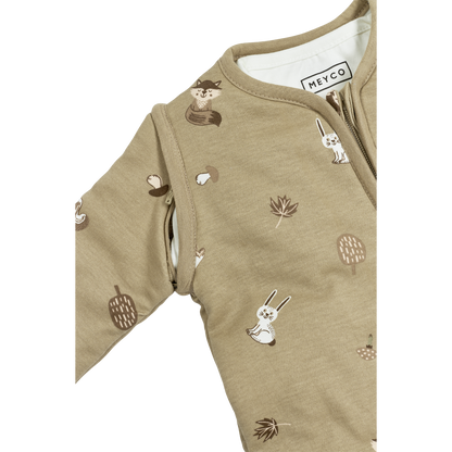 Meyco Ganzjahresschlafsack interlock jersey Forest Animals Sand