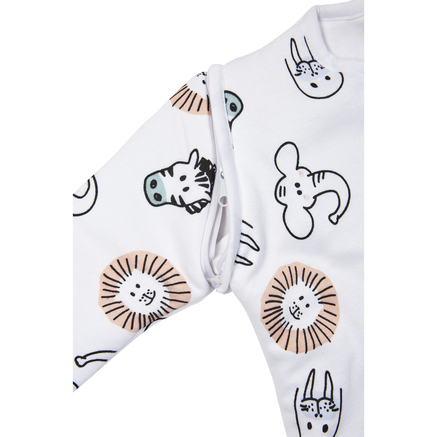 Meyco Schlafsack mit abnehmbaren Ärmeln interlock jersey Animal Multicolour