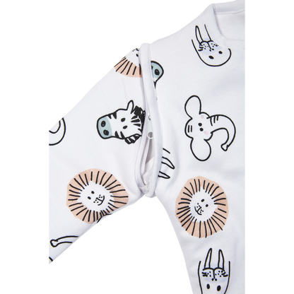 Meyco Schlafsack mit abnehmbaren Ärmeln interlock jersey Animal Multicolour