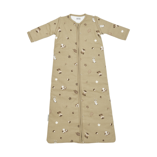 Meyco Schlafsack mit abnehmbaren Ärmeln interlock jersey Forest Animals Sand Studio