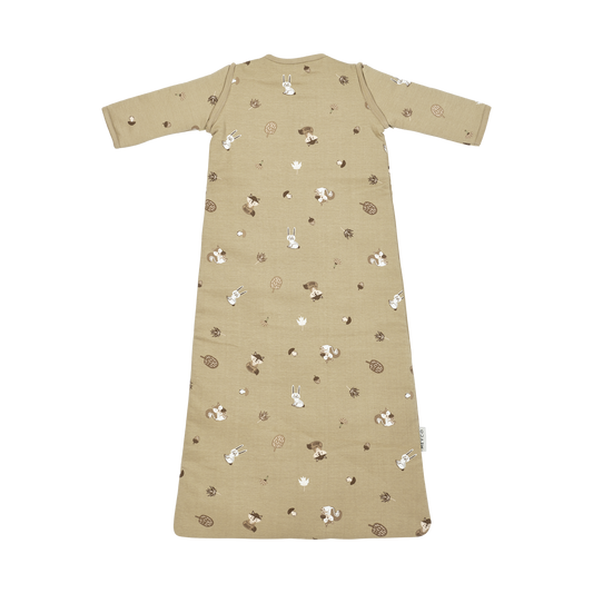 Meyco Schlafsack mit abnehmbaren Ärmeln interlock jersey Forest Animals Sand