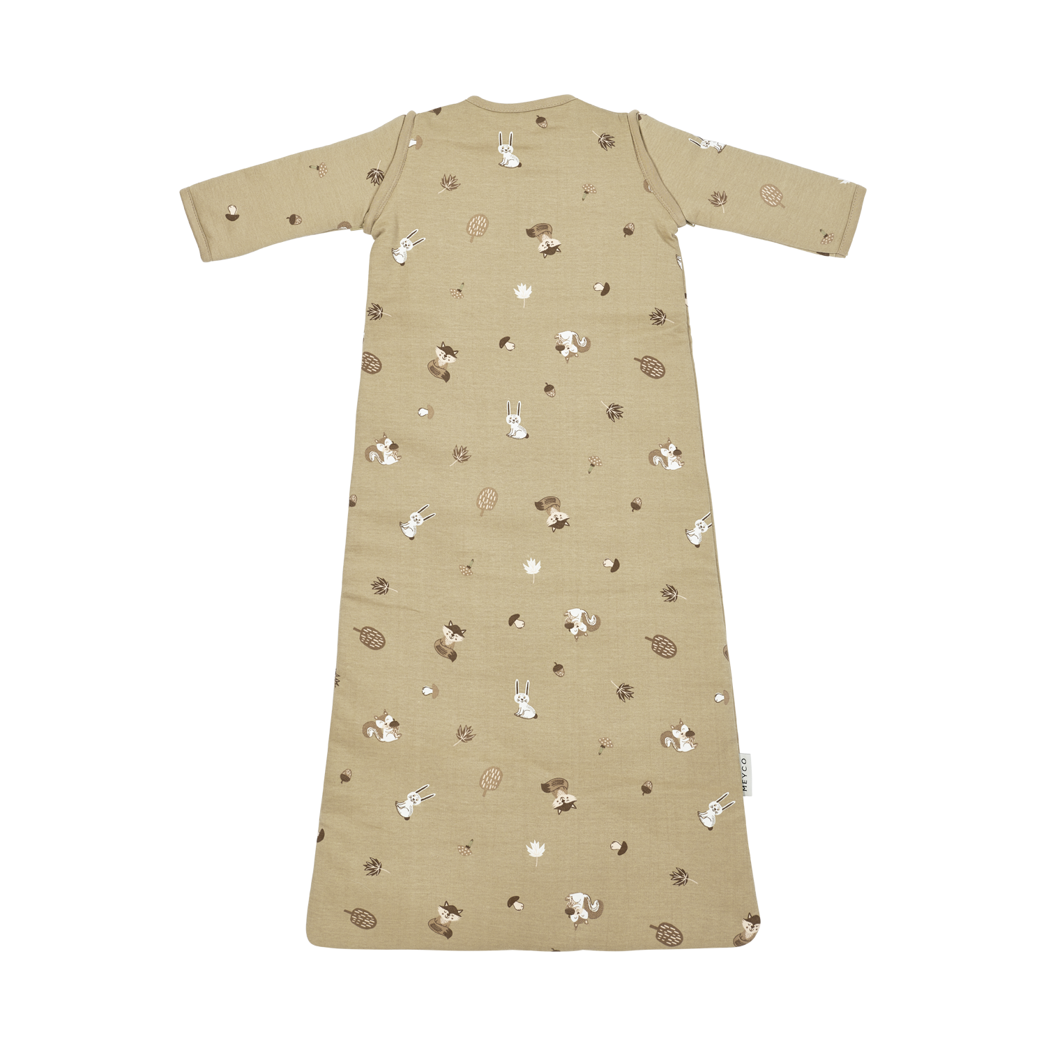 Meyco Schlafsack mit abnehmbaren Ärmeln interlock jersey Forest Animals Sand