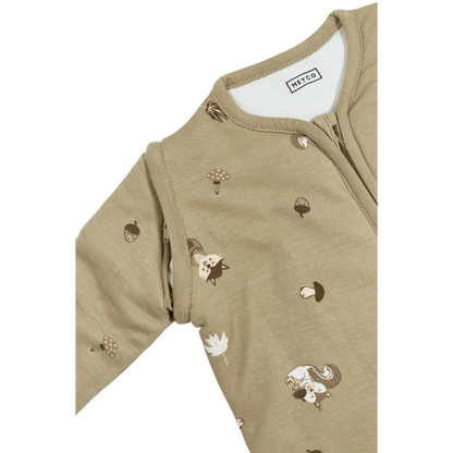 Meyco Schlafsack mit abnehmbaren Ärmeln interlock jersey Forest Animals Sand