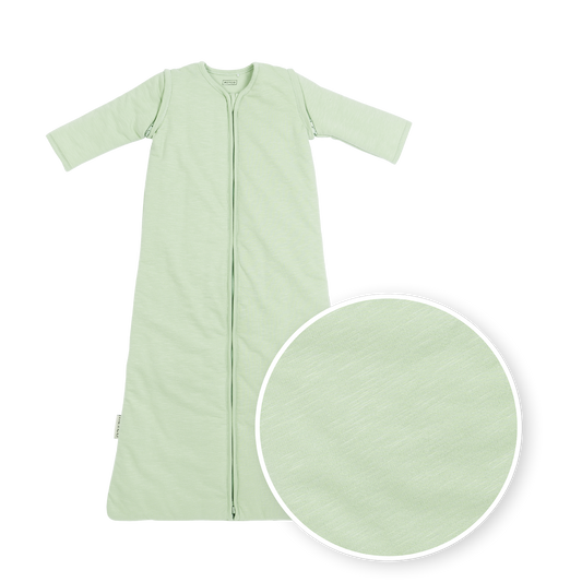 Meyco Schlafsack mit abnehmbaren Ärmeln interlock jersey Slub Soft Green Studio