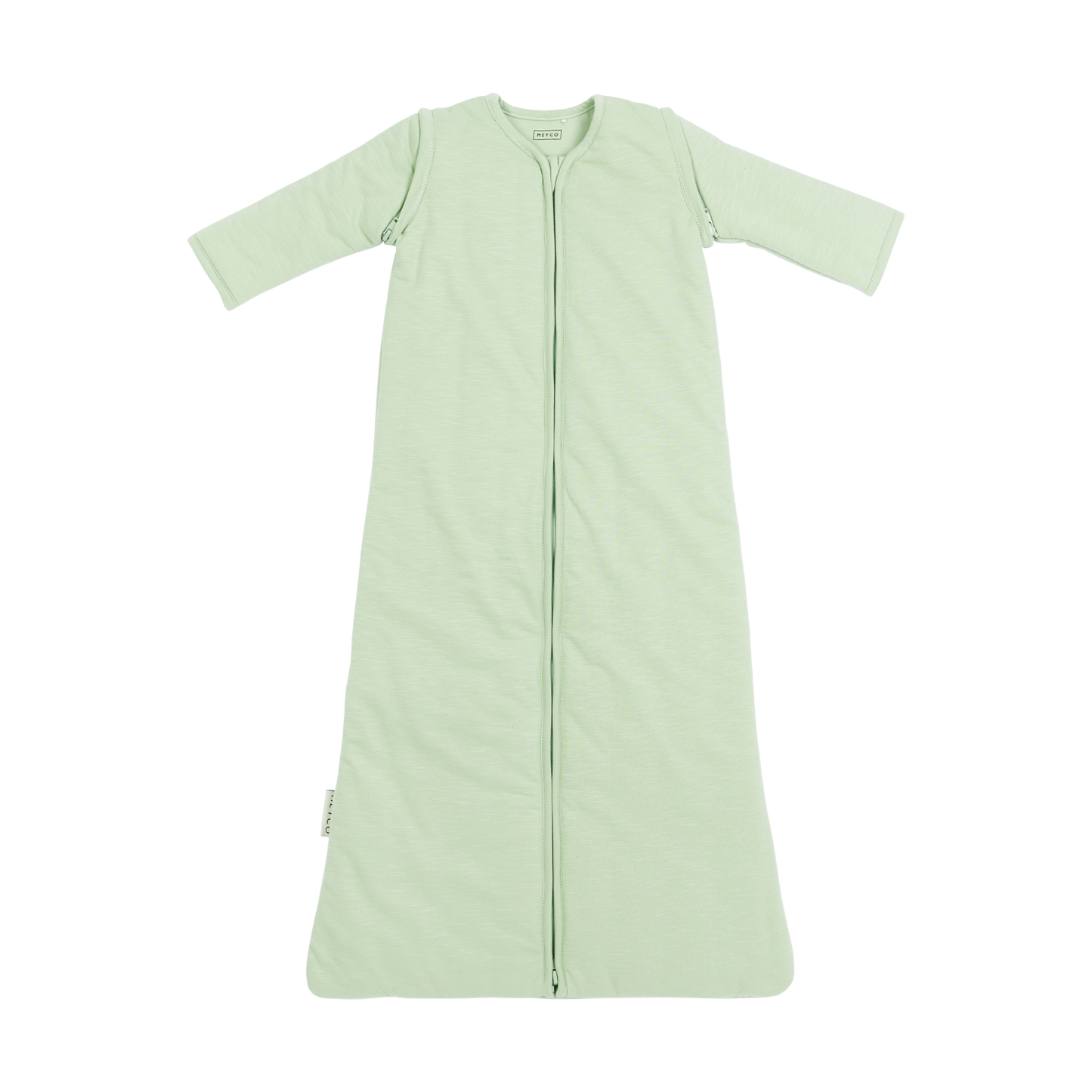 Meyco Schlafsack mit abnehmbaren Ärmeln interlock jersey Slub Soft Green
