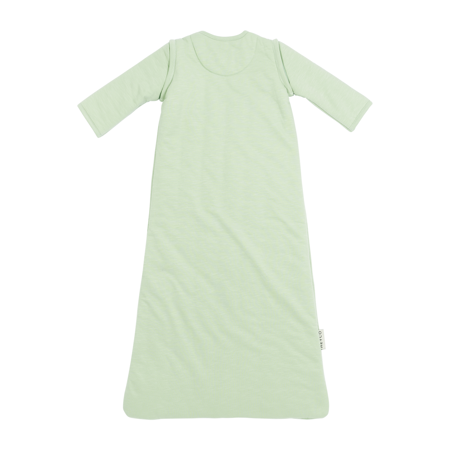 Meyco Schlafsack mit abnehmbaren Ärmeln interlock jersey Slub Soft Green