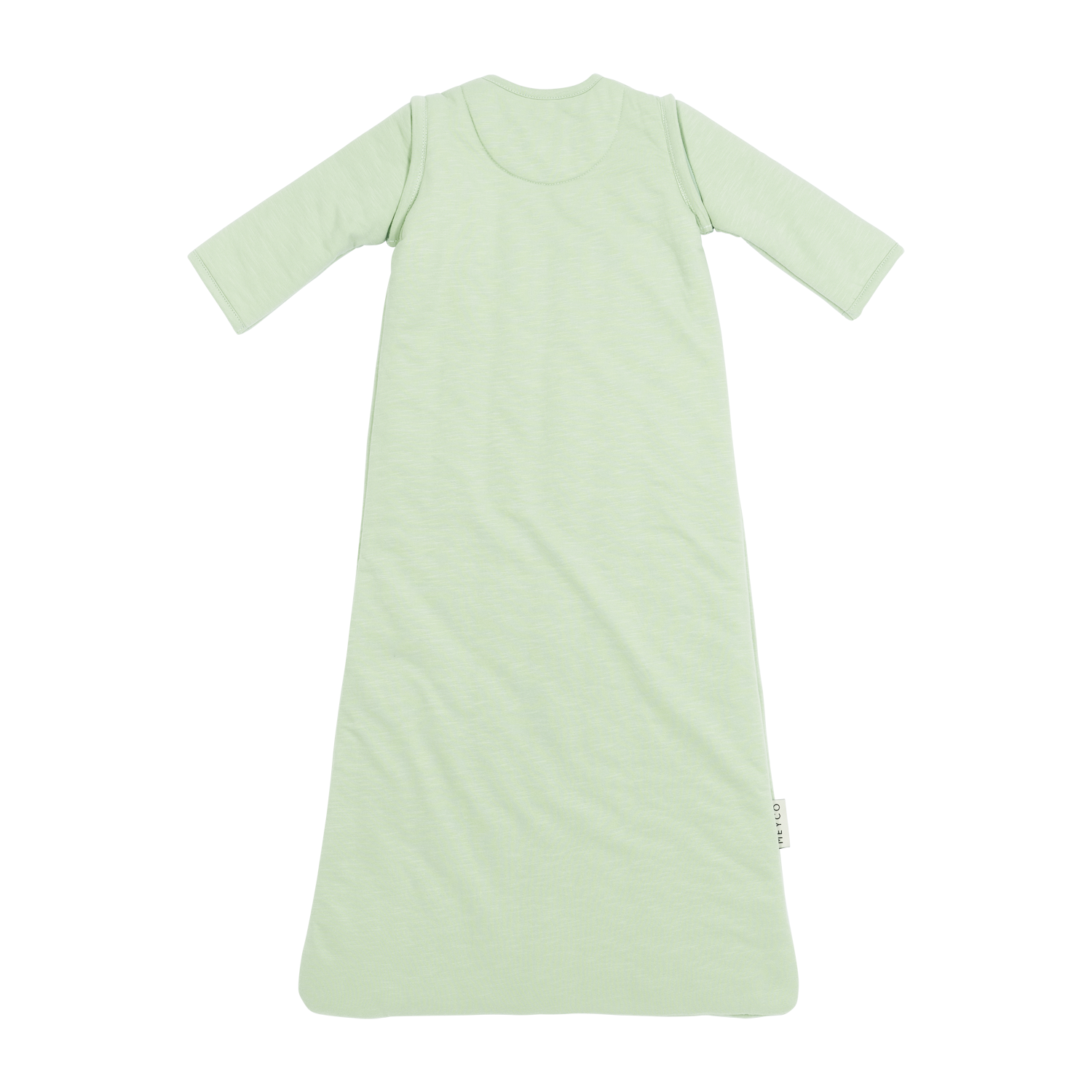 Meyco Schlafsack mit abnehmbaren Ärmeln interlock jersey Slub Soft Green