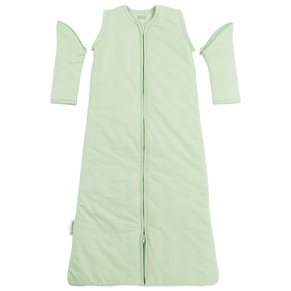 Meyco Schlafsack mit abnehmbaren Ärmeln interlock jersey Slub Soft Green