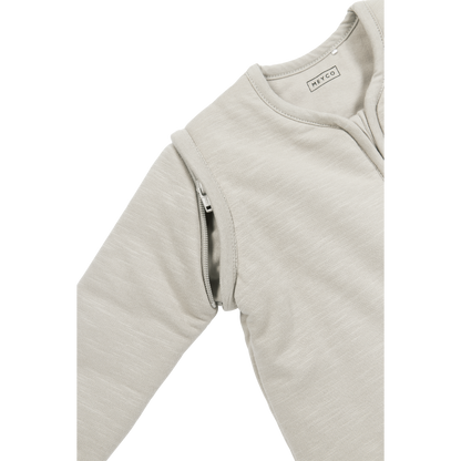 Meyco Schlafsack mit abnehmbaren Ärmeln interlock jersey Slub Greige