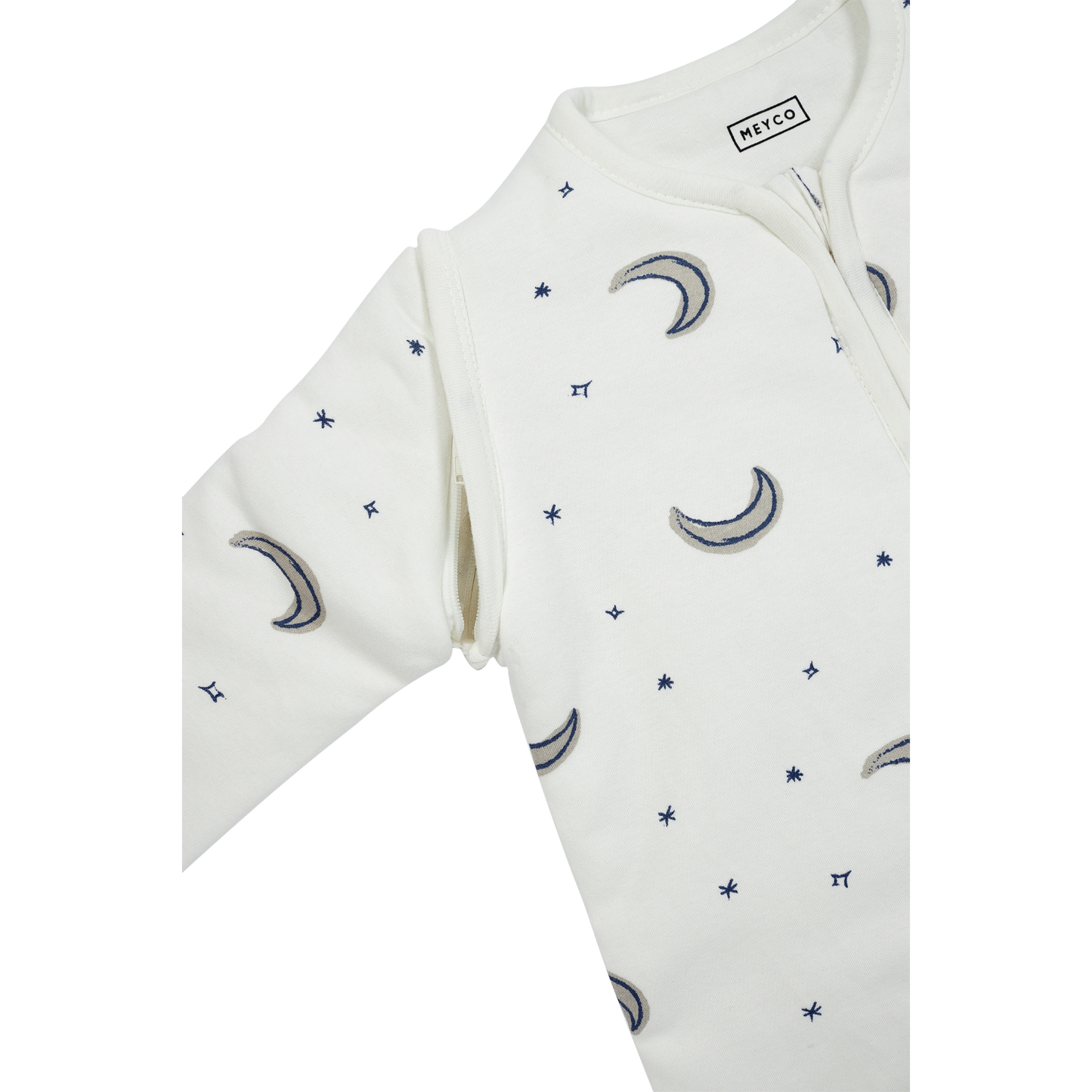 Meyco Schlafsack mit abnehmbaren Ärmeln interlock jersey Moon Indigo