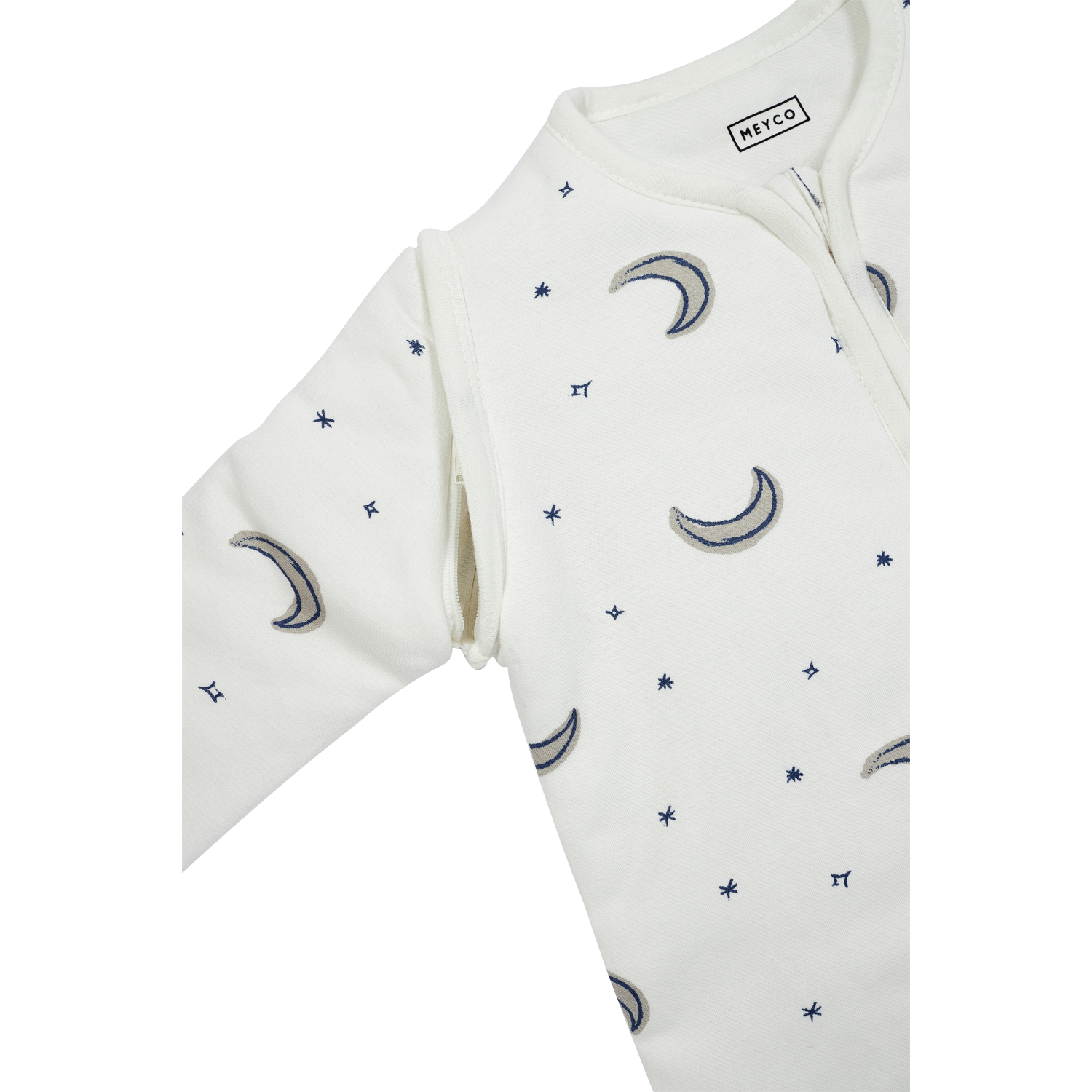 Meyco Schlafsack mit abnehmbaren Ärmeln interlock jersey Moon Indigo
