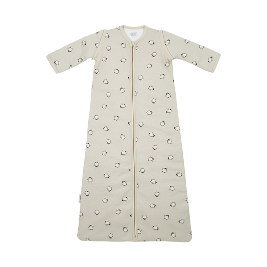 Meyco Schlafsack mit abnehmbaren Ärmeln interlock jersey Penguin Soft sand Studio