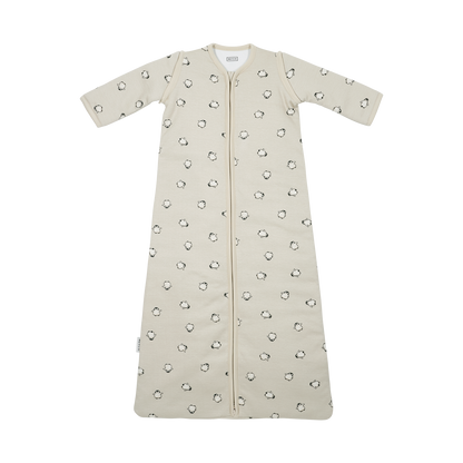 Meyco Schlafsack mit abnehmbaren Ärmeln interlock jersey Penguin Soft sand Studio