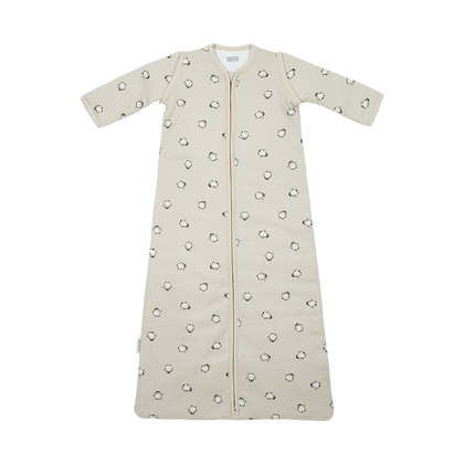 Meyco Schlafsack mit abnehmbaren Ärmeln interlock jersey Penguin Soft sand