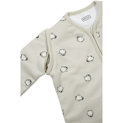 Meyco Schlafsack mit abnehmbaren Ärmeln interlock jersey Penguin Soft sand