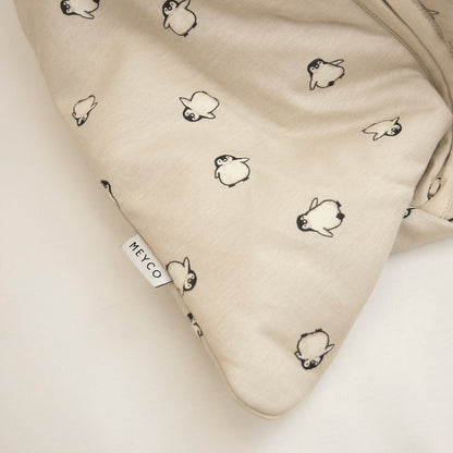Meyco Schlafsack mit abnehmbaren Ärmeln interlock jersey Penguin Soft sand