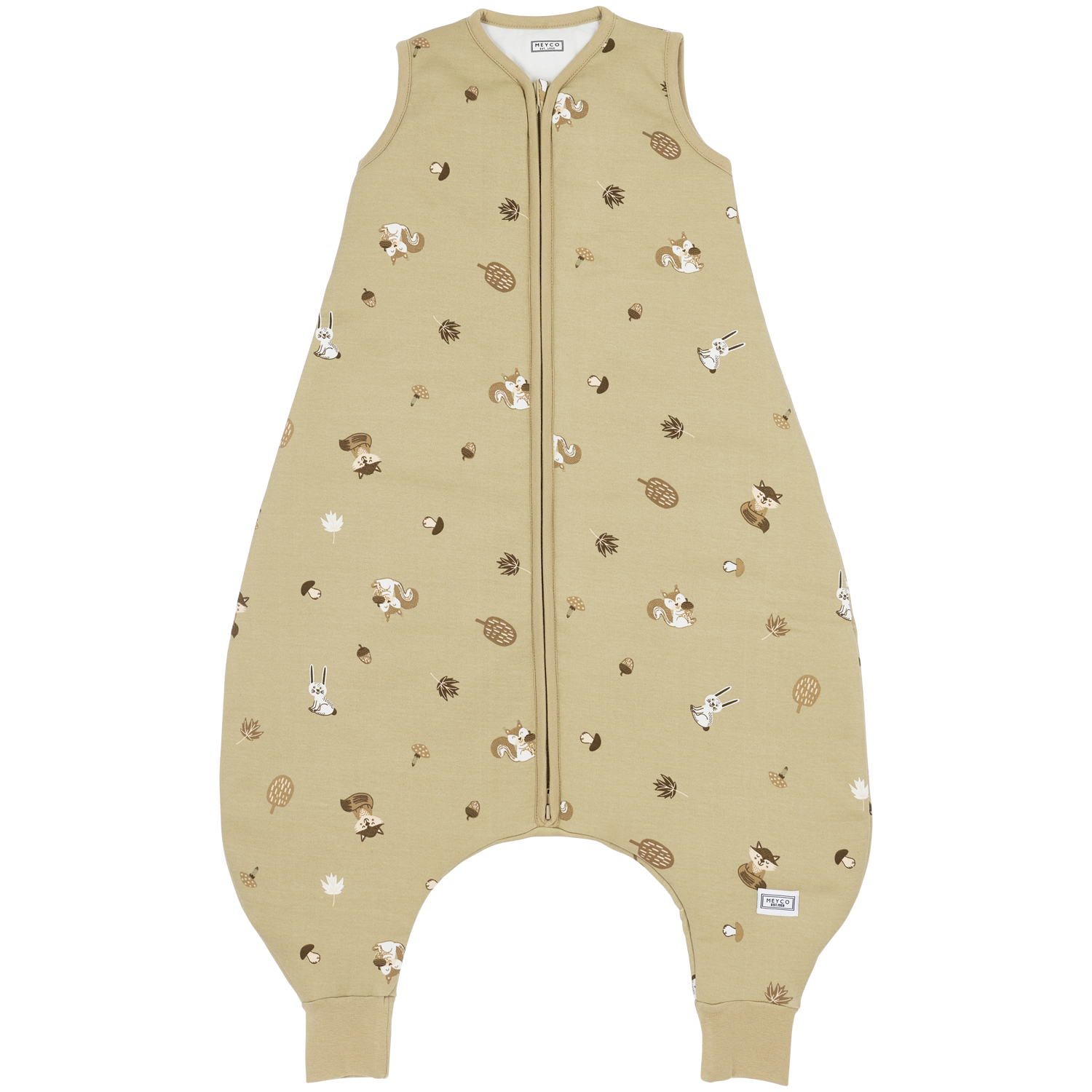Meyco Schlafsack Jumper gefüttert interlock jersey Forest Animals Sand Studio