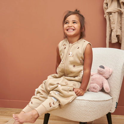 Meyco Schlafsack Jumper gefüttert interlock jersey Forest Animals Sand