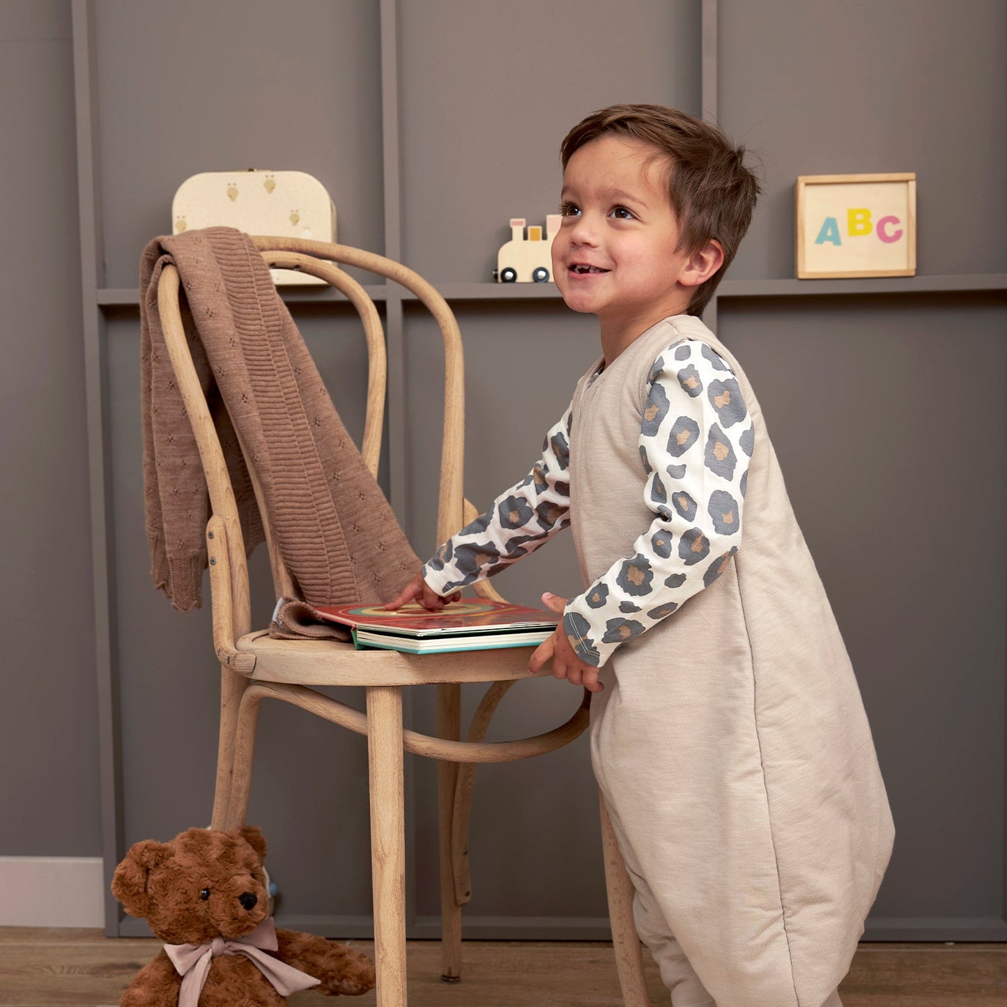 Meyco Schlafsack Jumper gefüttert interlock jersey Slub Greige