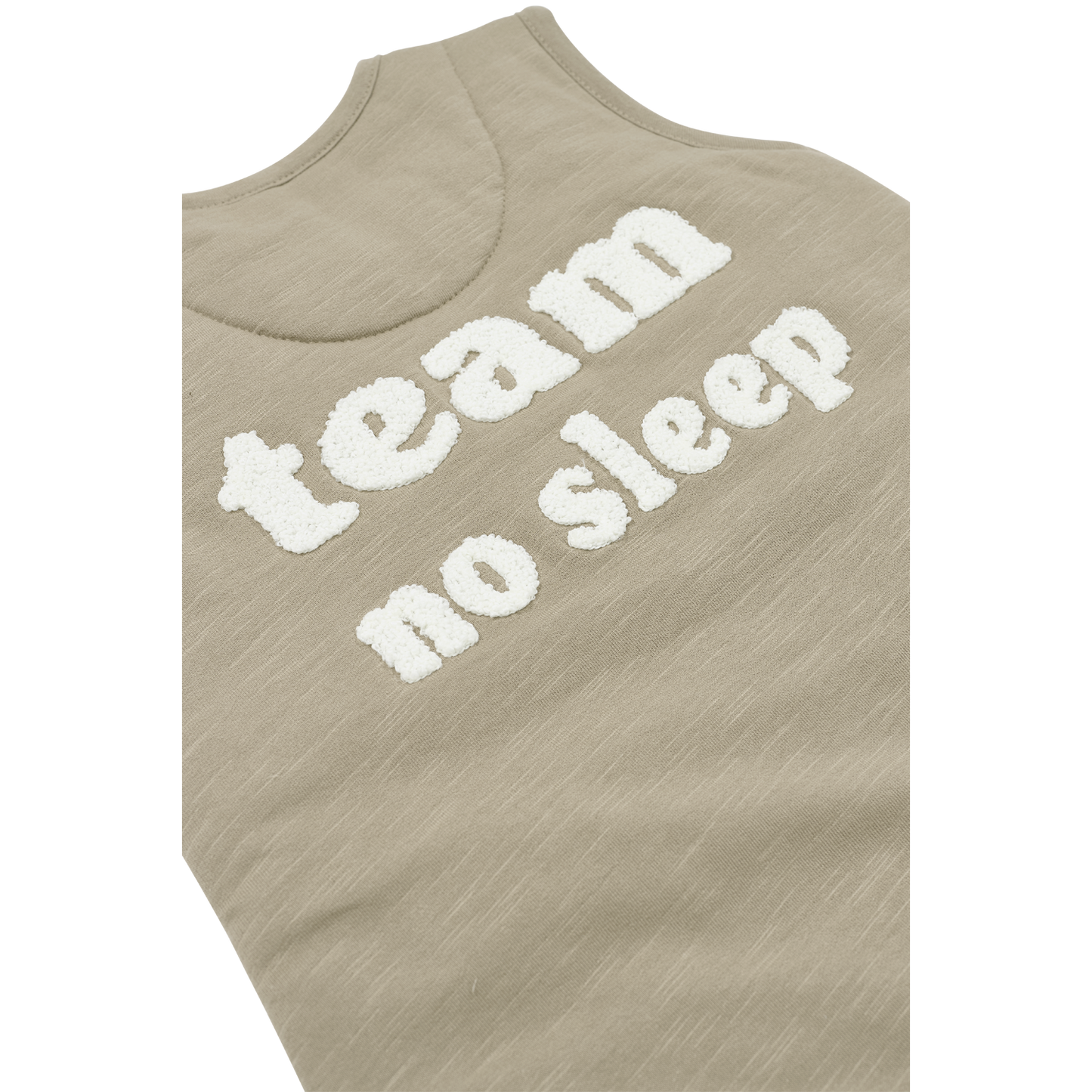 Meyco Schlafsack Jumper gefüttert interlock jersey Slub Team No Sleep Taupe/Offwhite