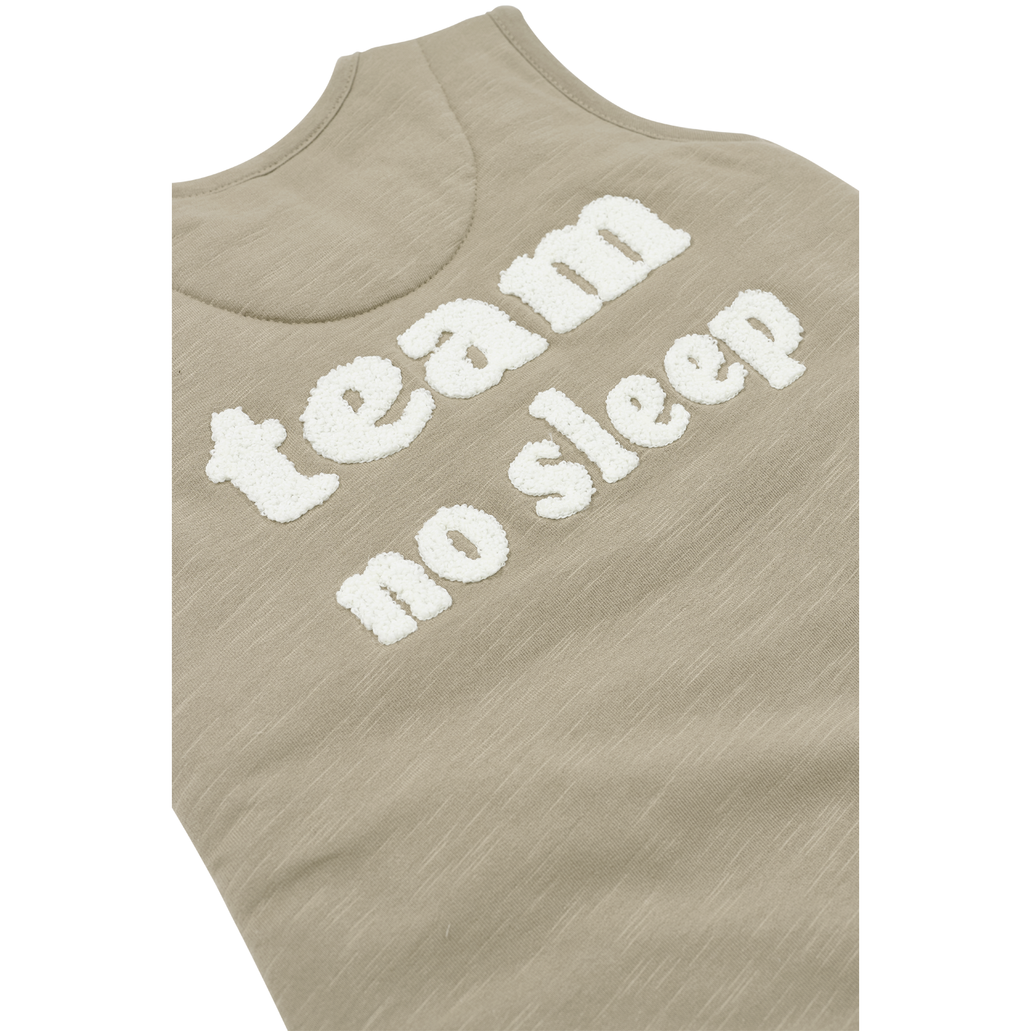 Meyco Schlafsack Jumper gefüttert interlock jersey Slub Team No Sleep Taupe/Offwhite