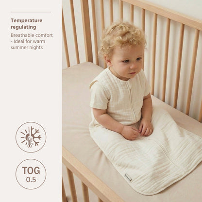Meyco Schlafsack vorgewaschen musselin Offwhite