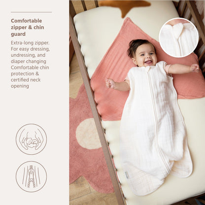 Meyco Schlafsack vorgewaschen musselin Offwhite