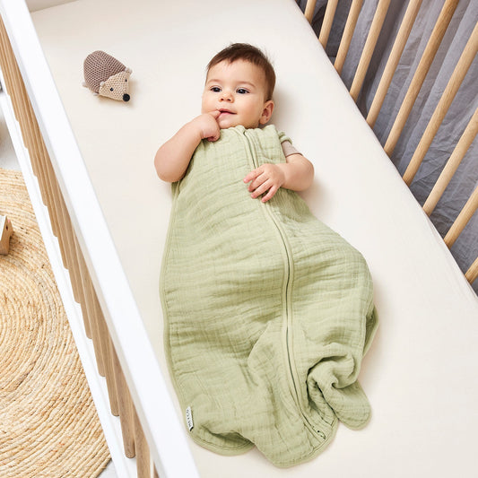 Meyco Schlafsack vorgewaschen musselin Soft Olive