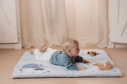 Little Dutch blaue Laufgittereinlage 75 x 95 cm - Forest Friends
