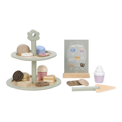 Little Dutch Holz Etagere Grün – Kinder Teeservice Spielzeug