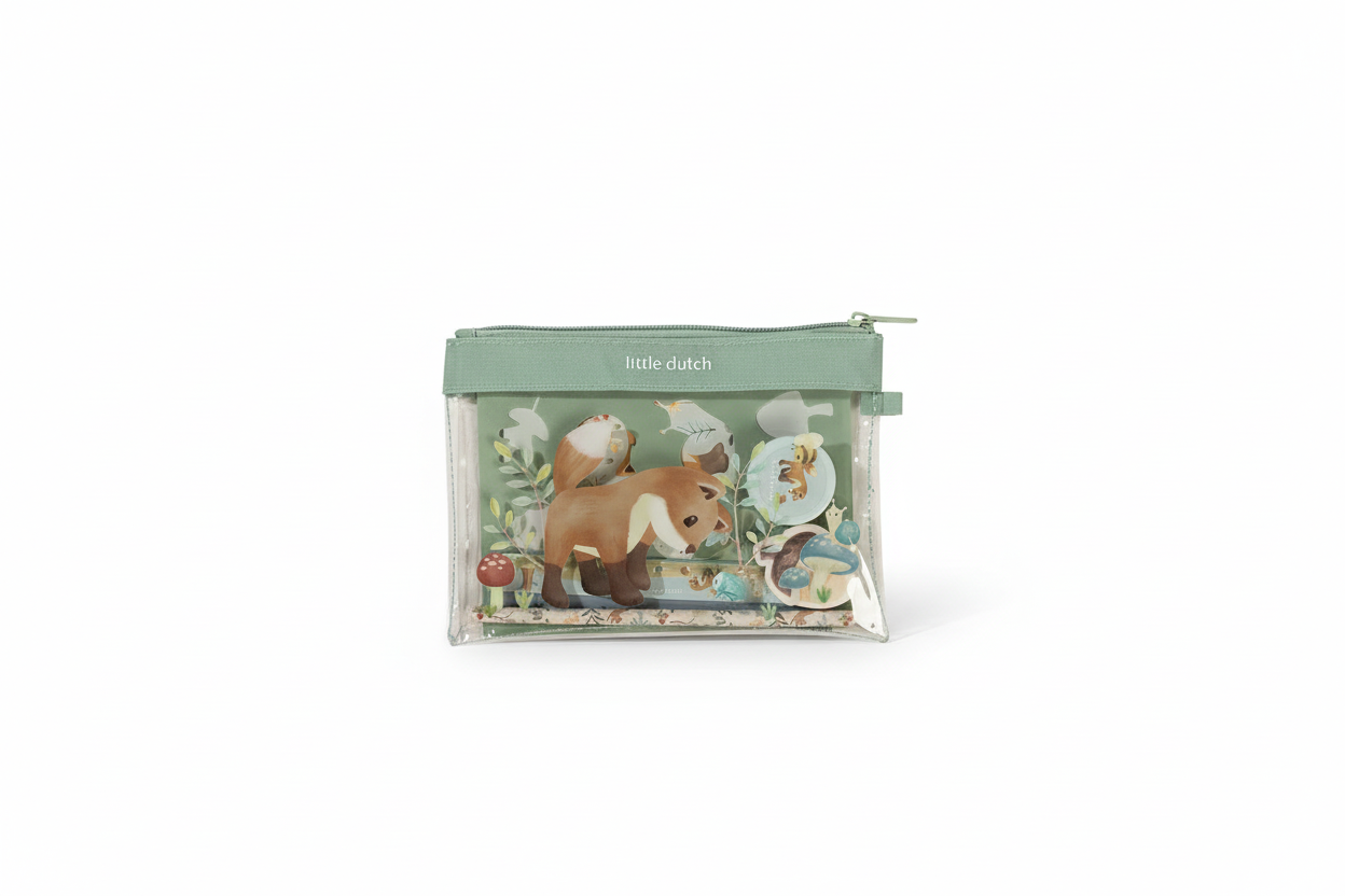 Little Dutch Schreibset blau Forest Friends - Etui mit Inhalt