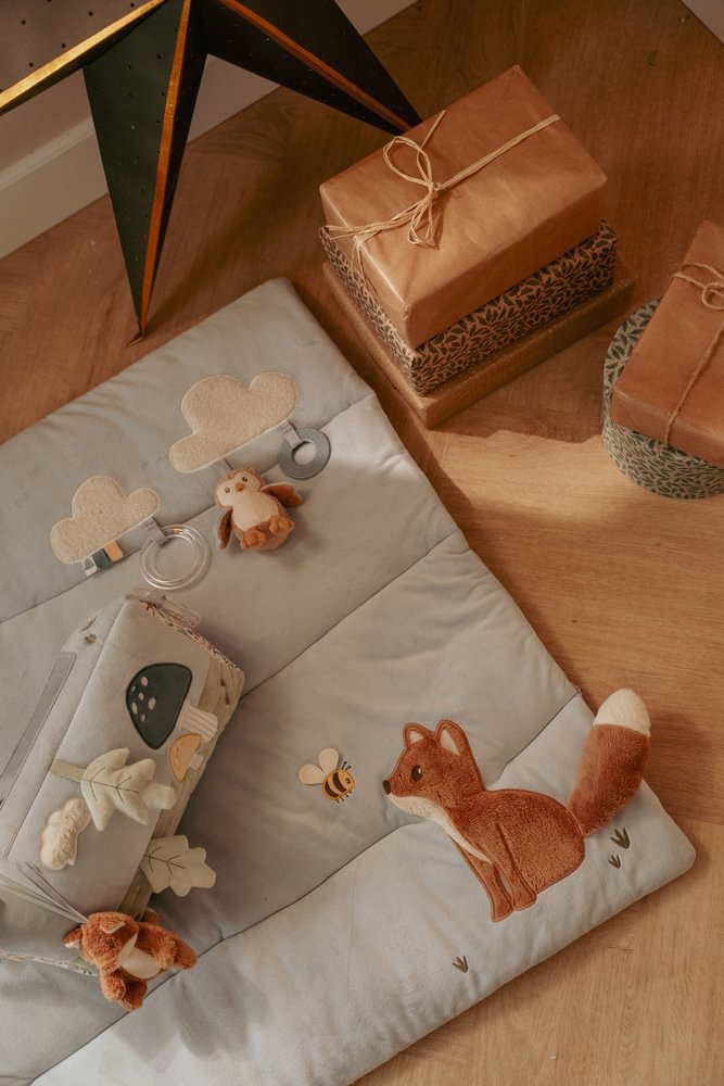 Little Dutch blaue Laufgittereinlage 75 x 95 cm - Forest Friends