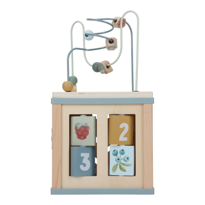 Little Dutch Holz Aktivitäten Motorik Würfel blau - Forest Friends