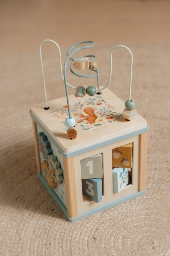 Little Dutch Holz Aktivitäten Motorik Würfel blau - Forest Friends