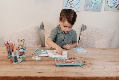 Little Dutch Schreibset blau Forest Friends - Etui mit Inhalt