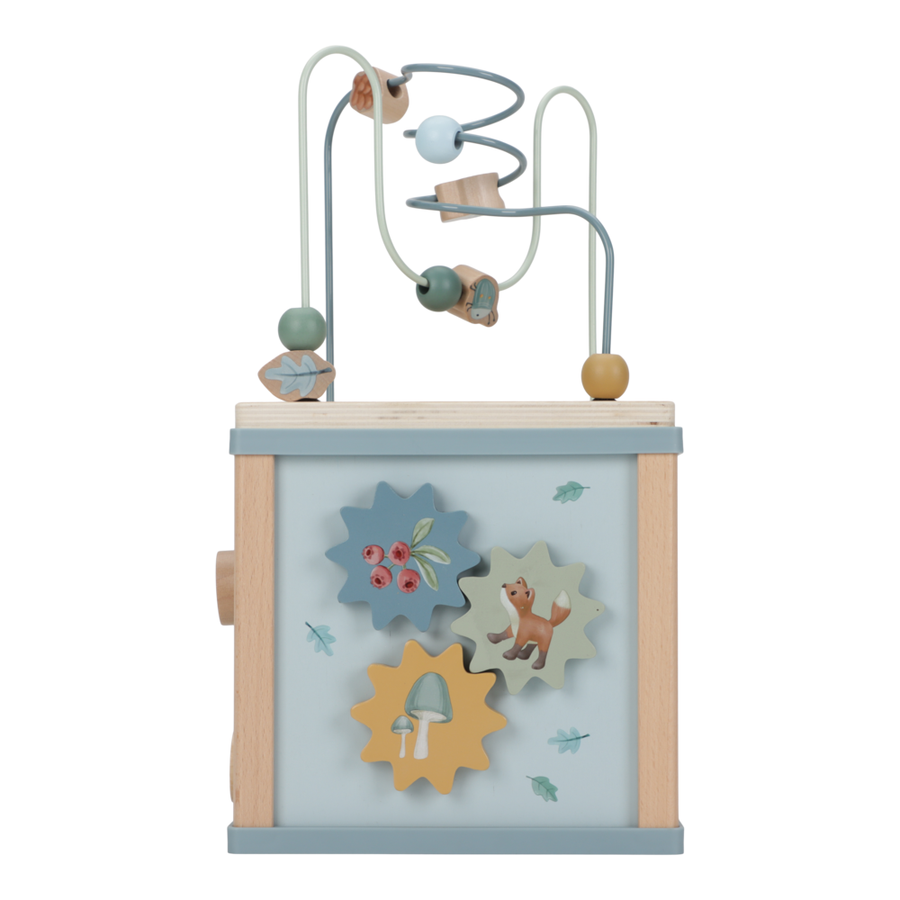 Little Dutch Holz Aktivitäten Motorik Würfel blau - Forest Friends