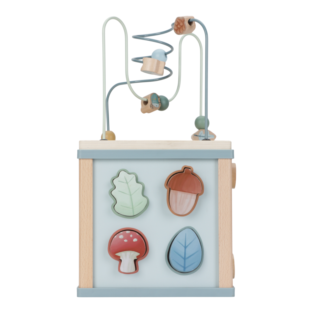 Little Dutch Holz Aktivitäten Motorik Würfel blau - Forest Friends