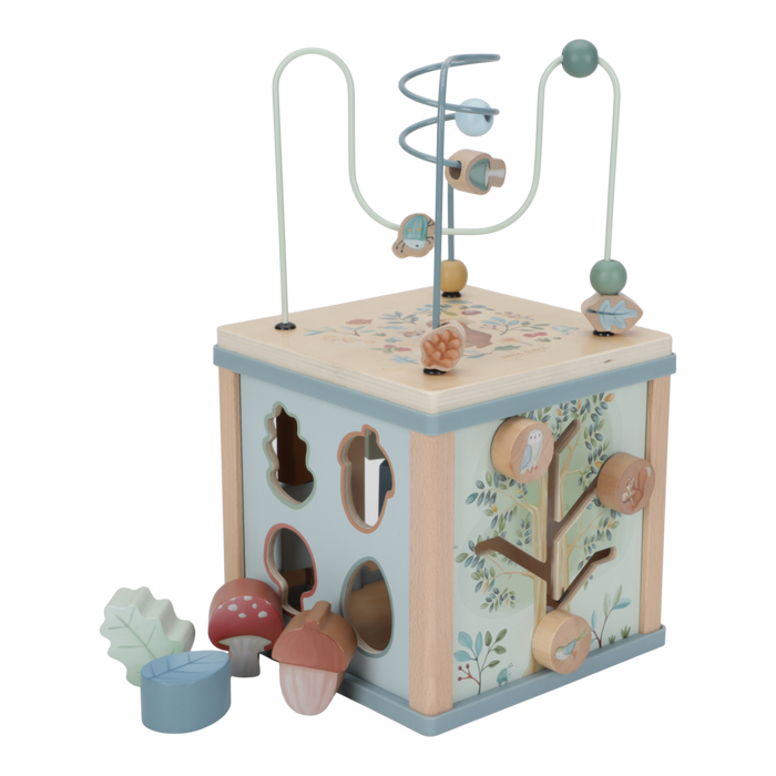 Little Dutch Holz Aktivitäten Motorik Würfel blau - Forest Friends